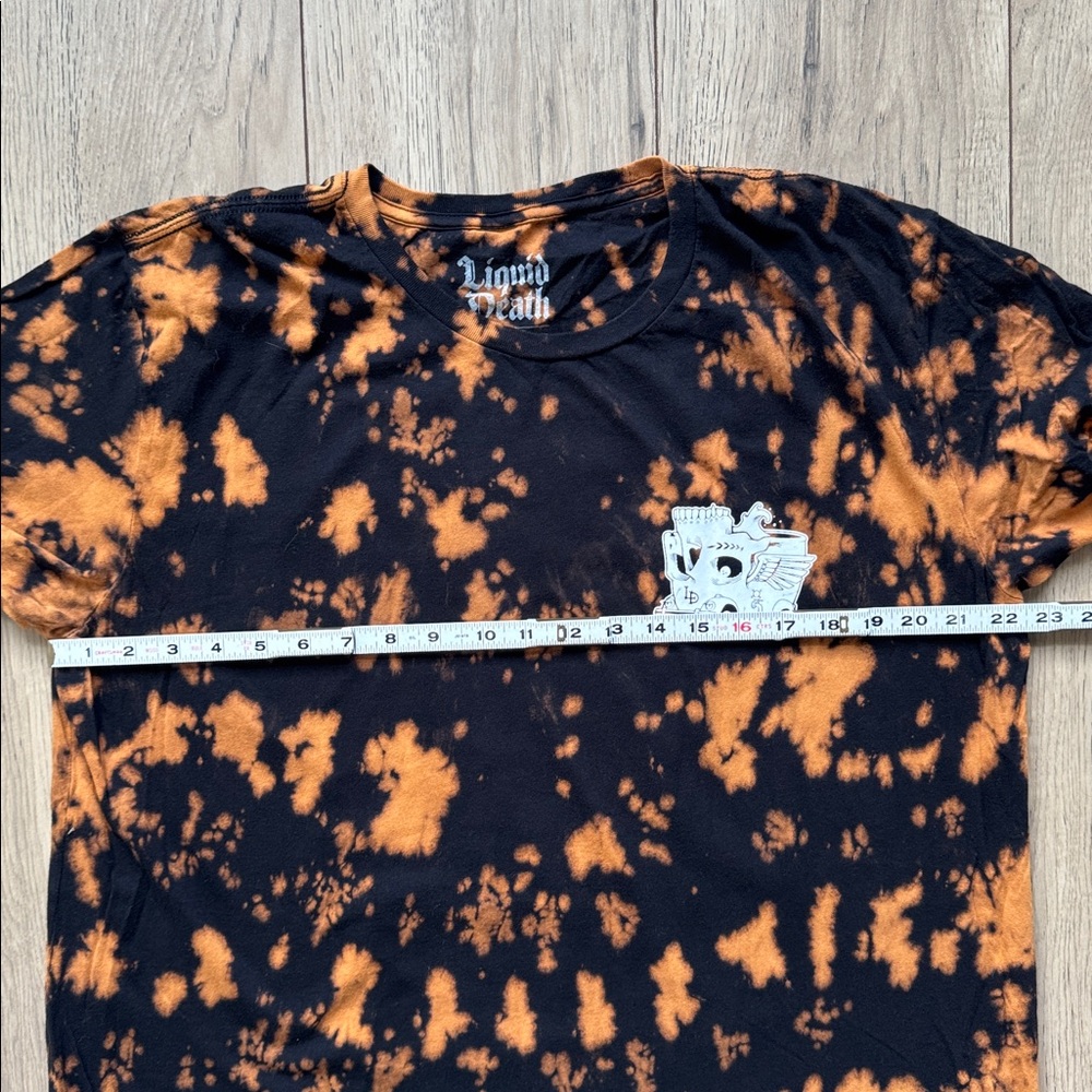 NWOT Liquid Death Van Black and Brown Tie Dye Cotton T-Shirt Men’s Large - Picture 7 of 8